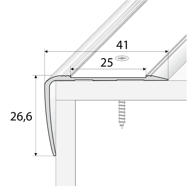 cayrus aluminium stair nosing a44 technical