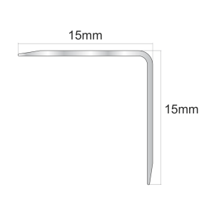 Stainless Steel Tile Trim Angle Wall Protector Cladding Corner Trim 15x15mm