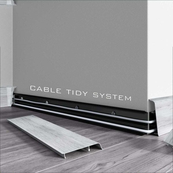 Lima 72mm PVC Skirting Board With Cable Management System